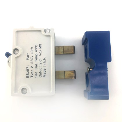 Wylex Plug In Blue Toggle B16 16A 16 Amp With Base Carrier Shield MCB Circuit Breaker Type B